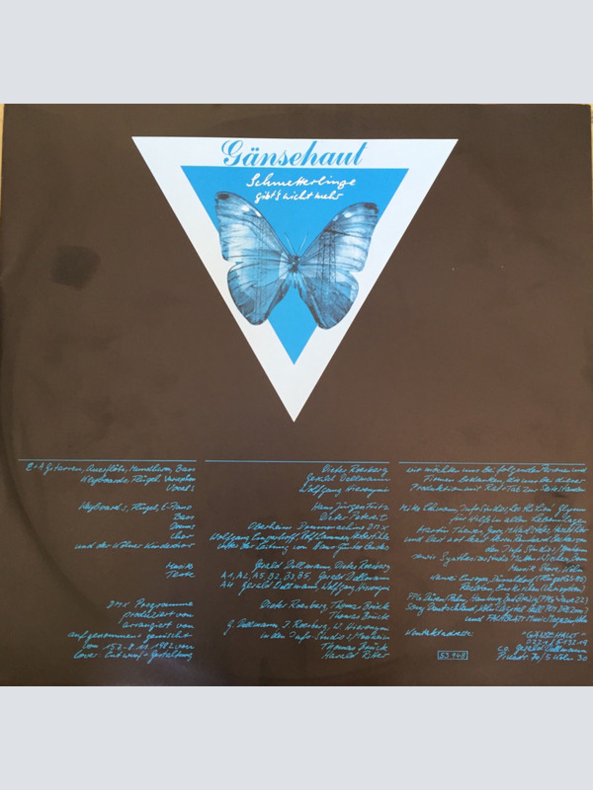 Vinyl / Gänsehaut - Schmetterlinge Gibt's Nicht Mehr