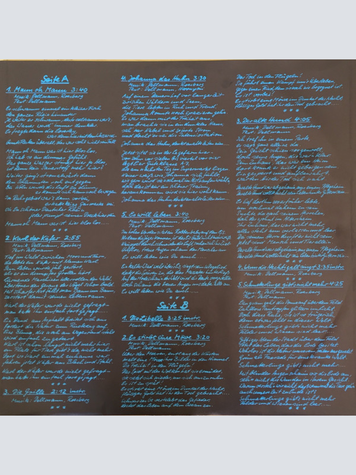 Vinyl / Gänsehaut - Schmetterlinge Gibt's Nicht Mehr