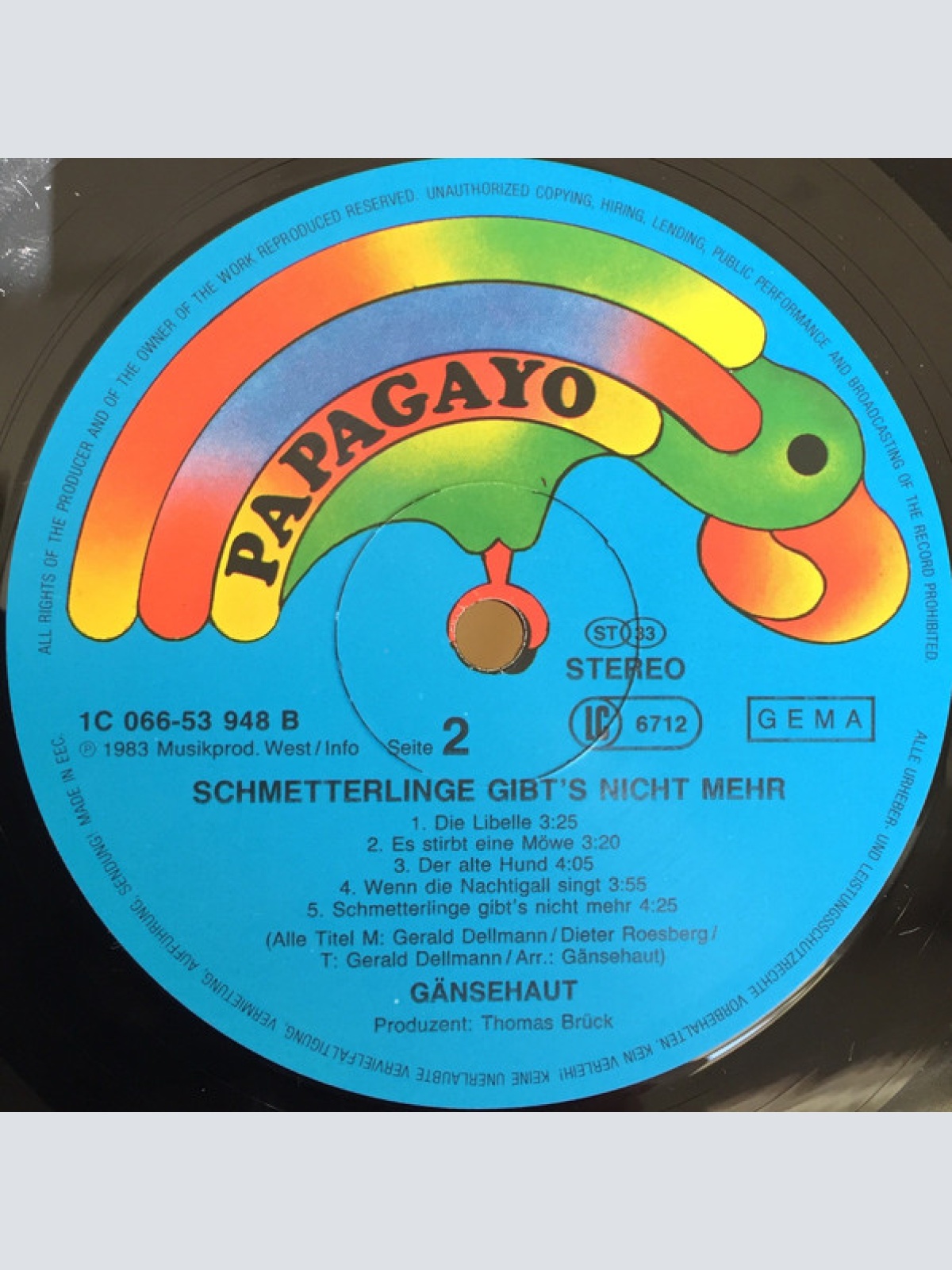 Vinyl / Gänsehaut - Schmetterlinge Gibt's Nicht Mehr