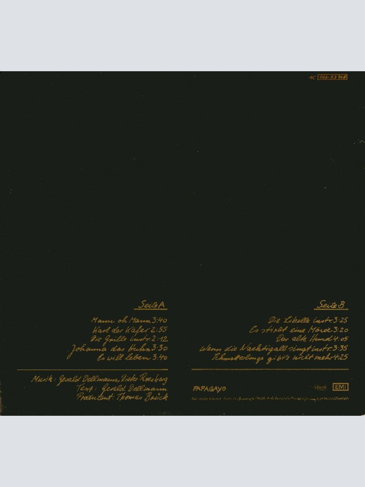 Vinyl / Gänsehaut - Schmetterlinge Gibt's Nicht Mehr