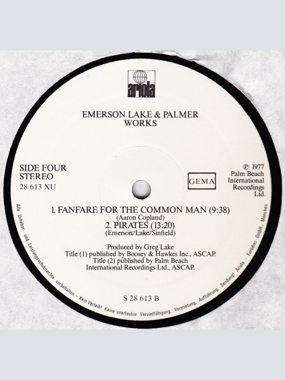 Vinyl / Emerson Lake & Palmer* - Works (Volume 1)