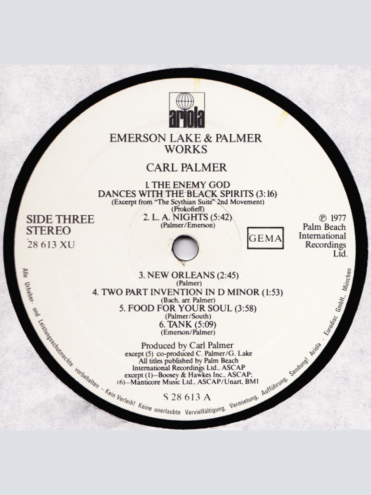 Vinyl / Emerson Lake & Palmer* - Works (Volume 1)