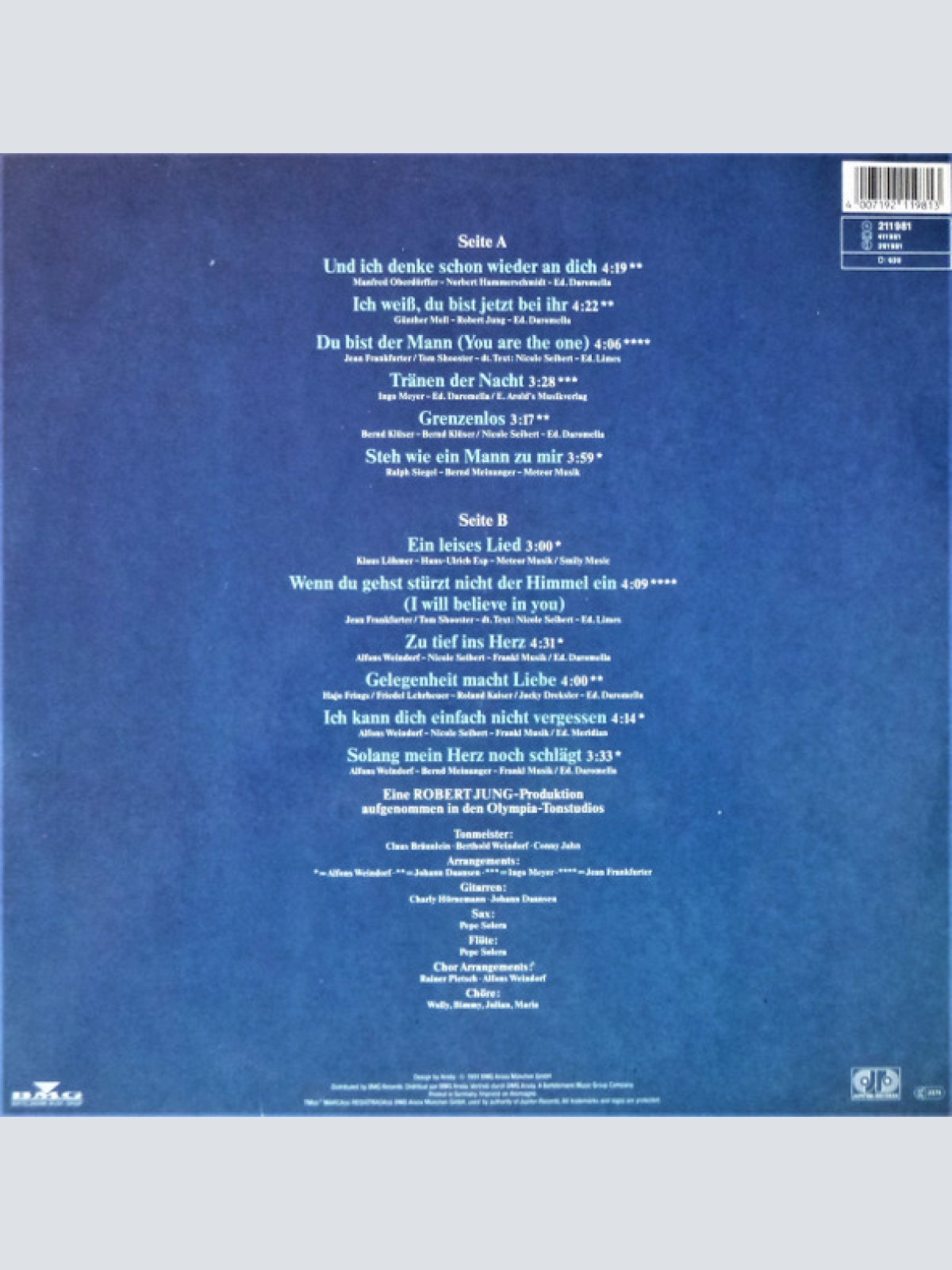 Vinyl / Nicole (2) - Und Ich Denke Schon Wieder An Dich