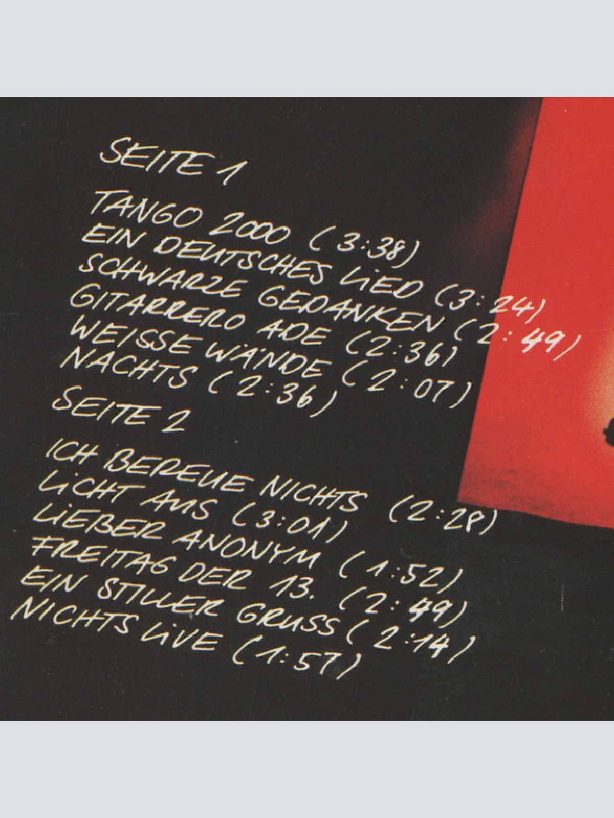 Vinyl / Nichts - Tango 2000