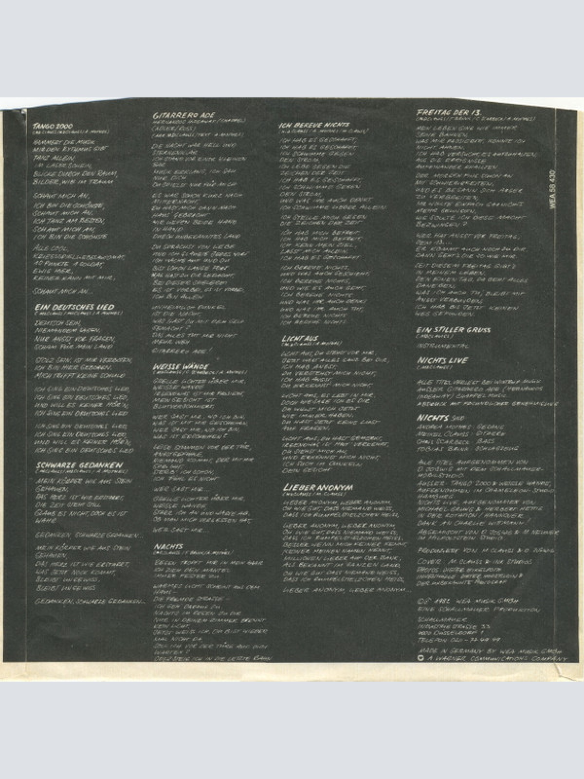 Vinyl / Nichts - Tango 2000