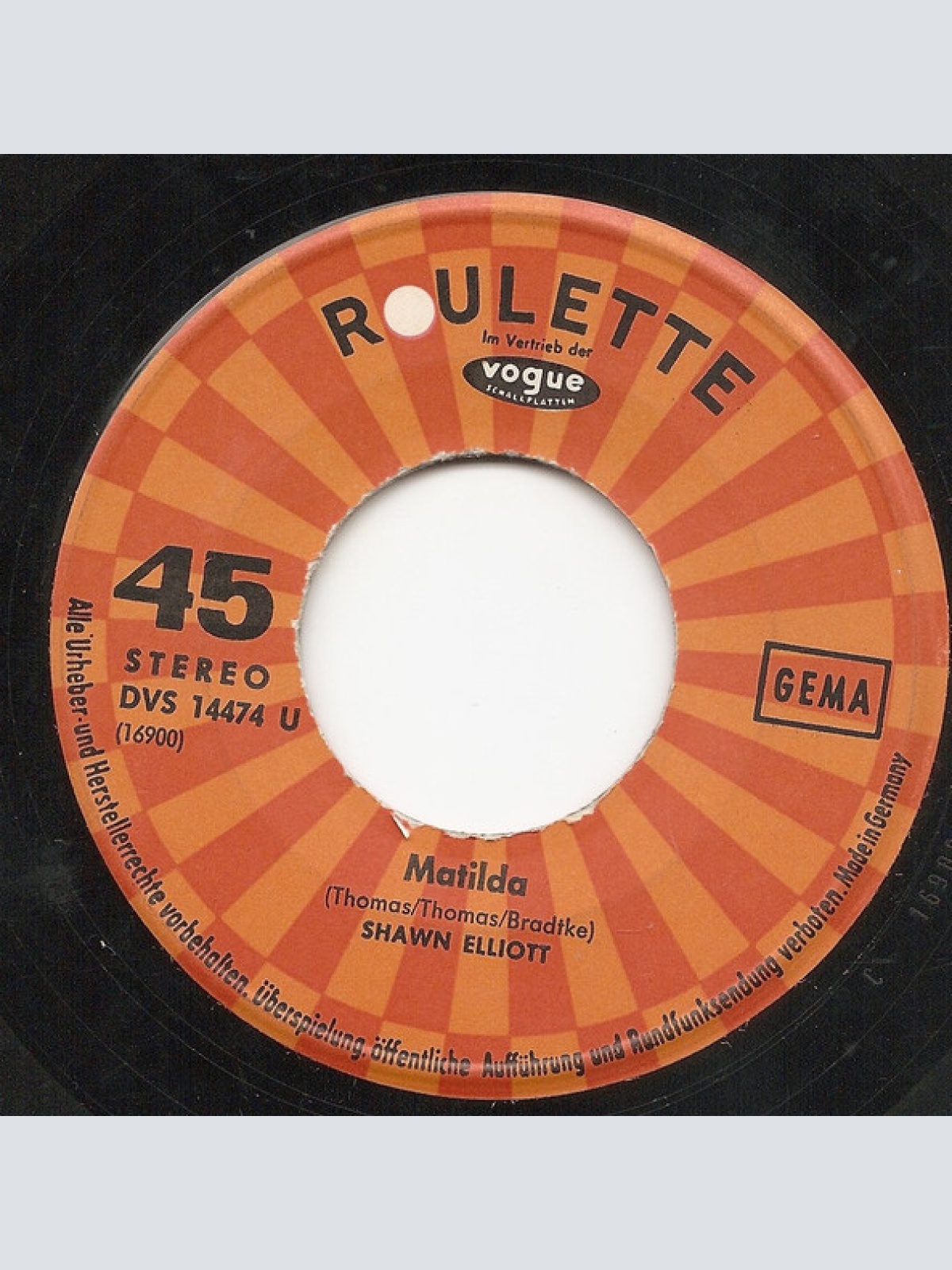 Vinyl / Shawn Elliott - Matilda / Denk Daran (Little Bird)