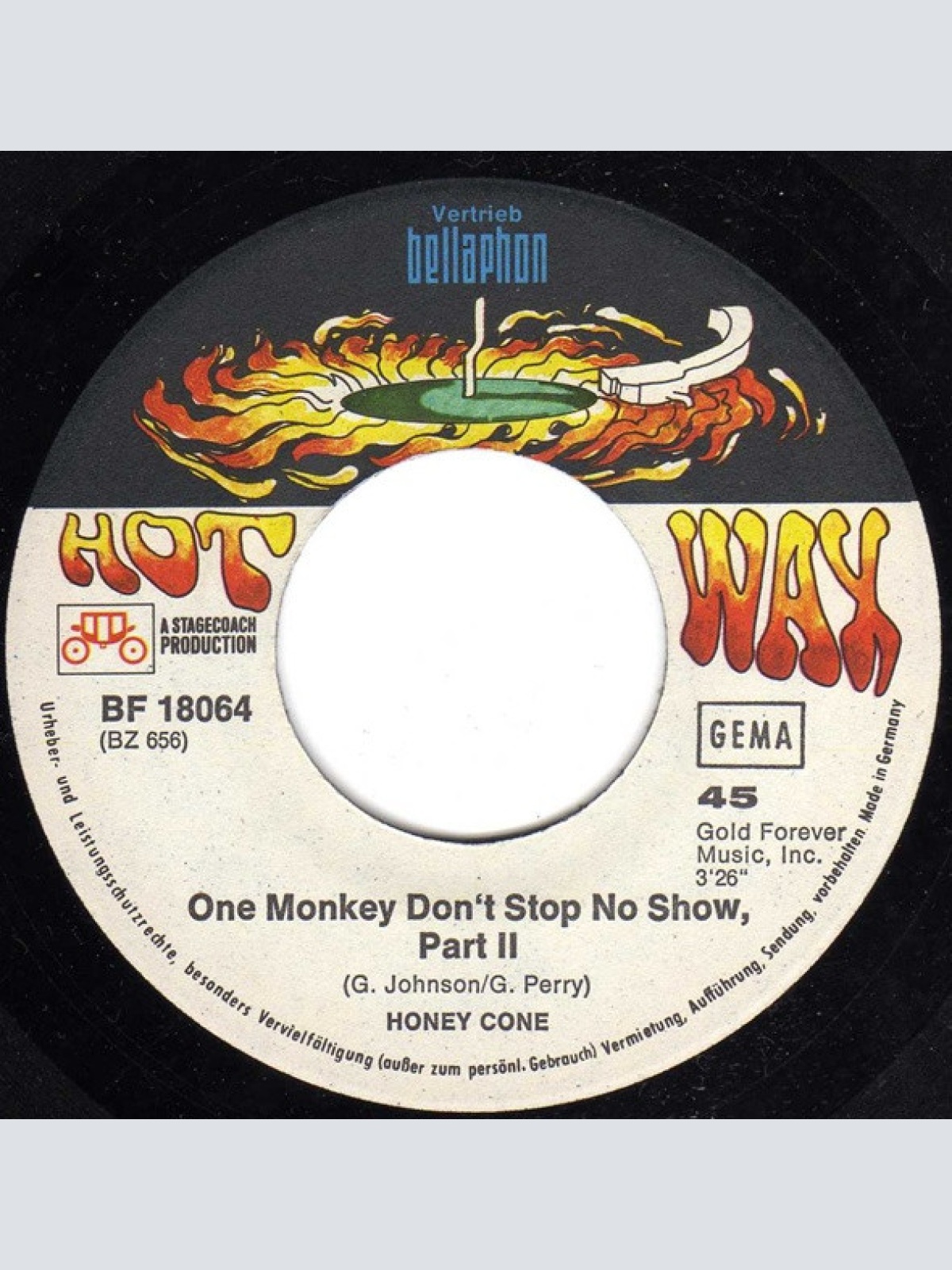 Vinyl / Honey Cone - One Monkey Don't Stop No Show Part I & II