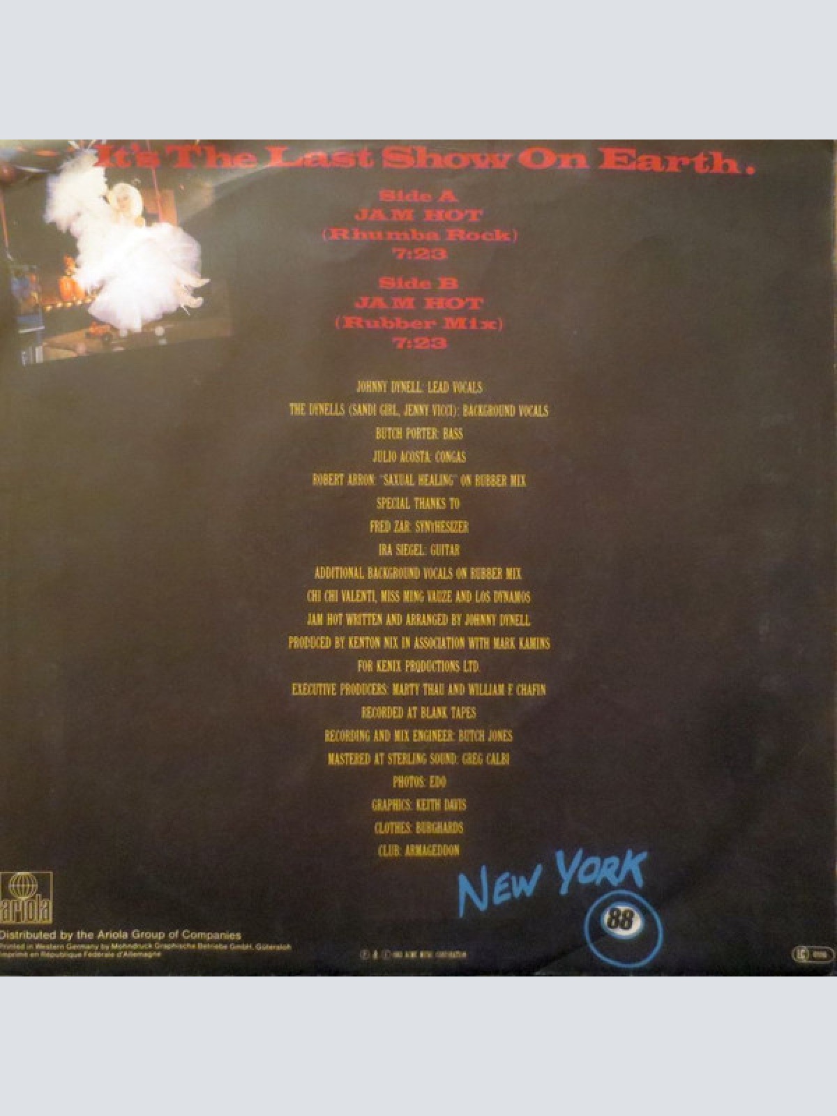 Vinyl / Johnny Dynell And New York 88 - Jam Hot