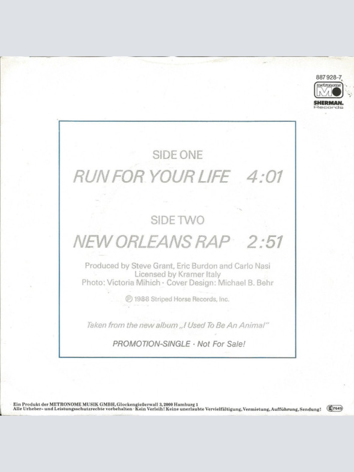 Vinyl / Eric Burdon - Run For Your Life