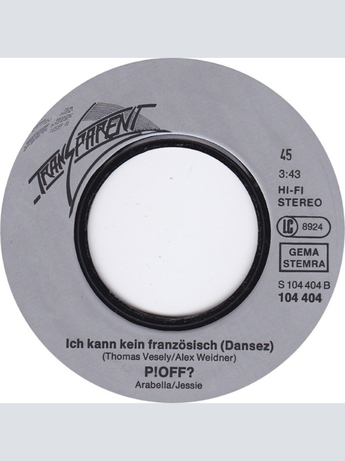 Vinyl / P!OFF? - Mein Walkman Ist Kaputt & Ich Kann Kein Französisch~Dansez