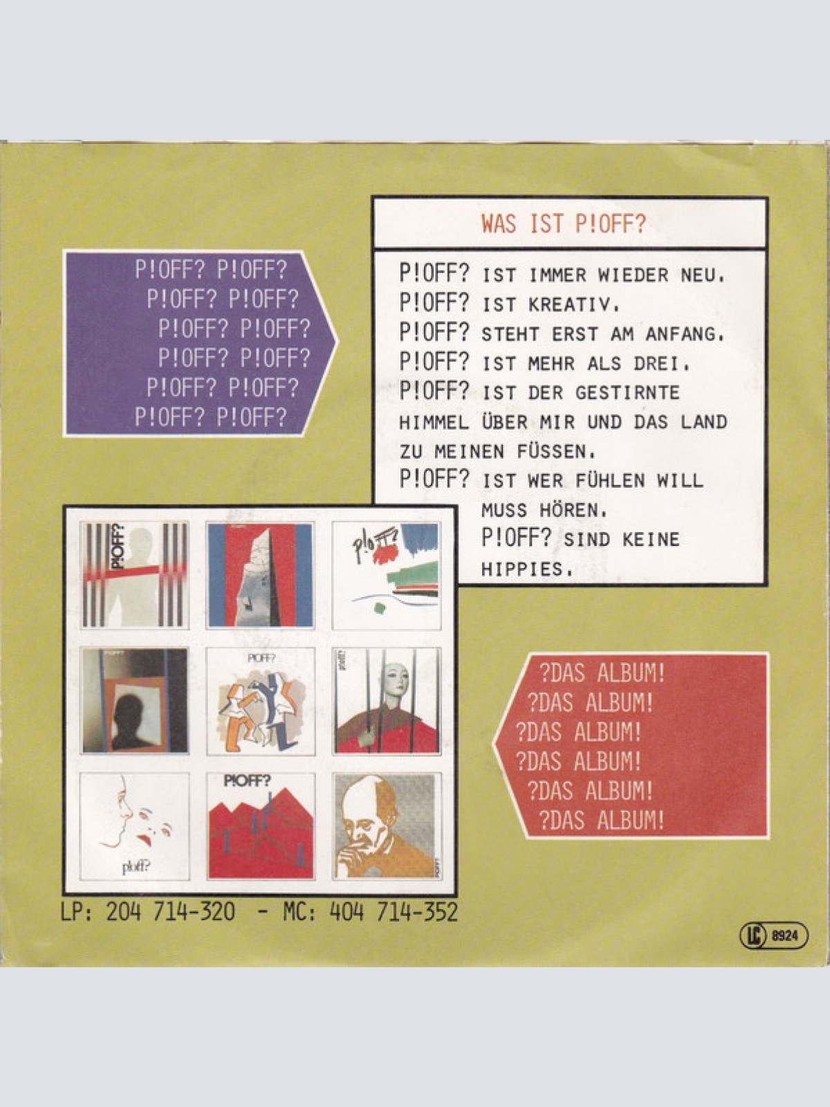 Vinyl / P!OFF? - Mein Walkman Ist Kaputt & Ich Kann Kein Französisch~Dansez