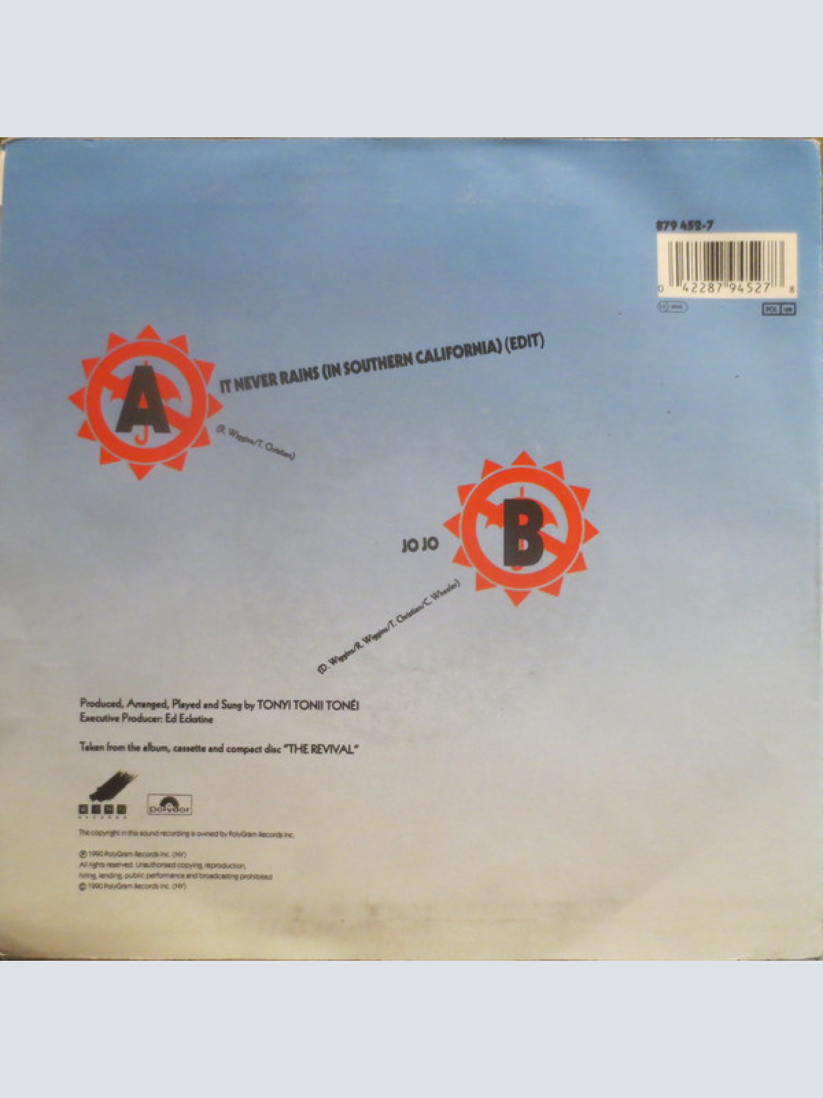 Vinyl / Tony! Toni! Tone!* - It Never Rains (In Southern California)