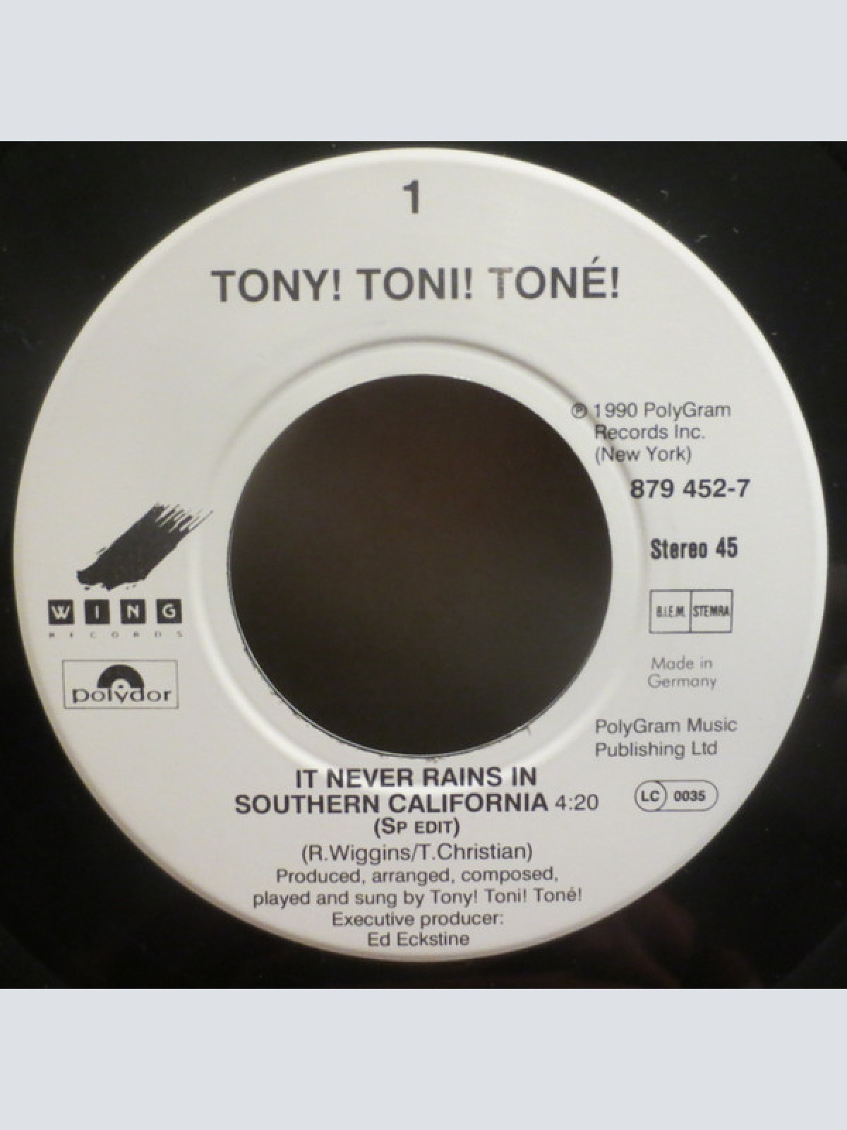 Vinyl / Tony! Toni! Tone!* - It Never Rains (In Southern California)