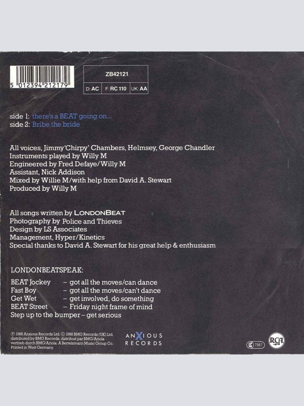 Vinyl / Londonbeat - There's A Beat Going On...