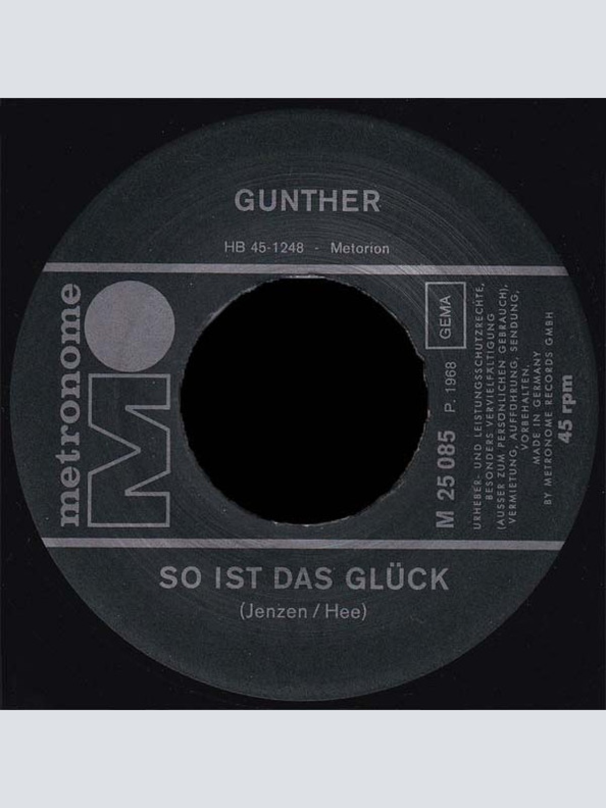 Vinyl / Gunther (6) - So Ist Das Glück / Hörst Du Die Gitarren Klingen