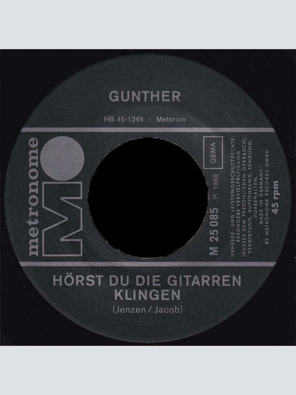 Vinyl / Gunther (6) - So Ist Das Glück / Hörst Du Die Gitarren Klingen