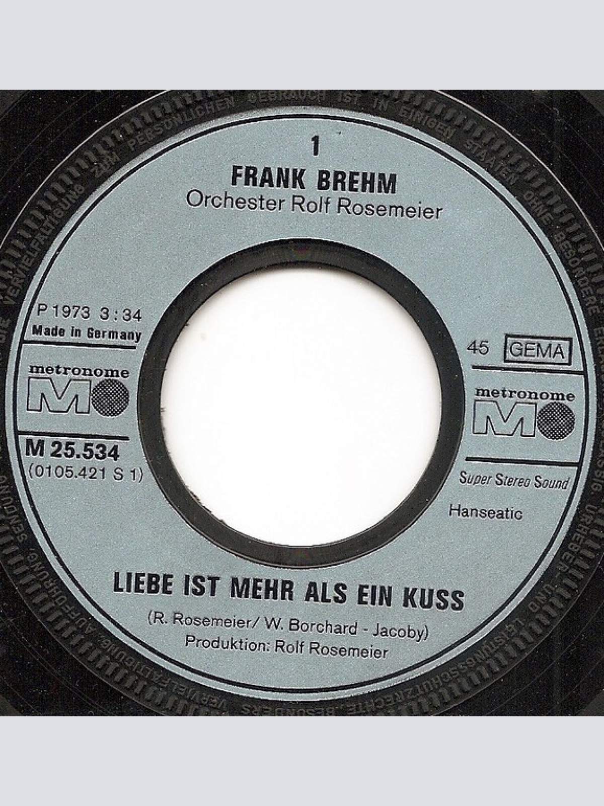 Vinyl / Frank Brehm - Liebe Ist Mehr Als Ein Kuss