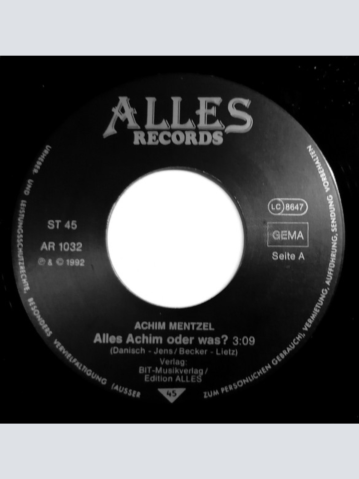 Vinyl / Achim Mentzel - Alles Achim Oder Was?