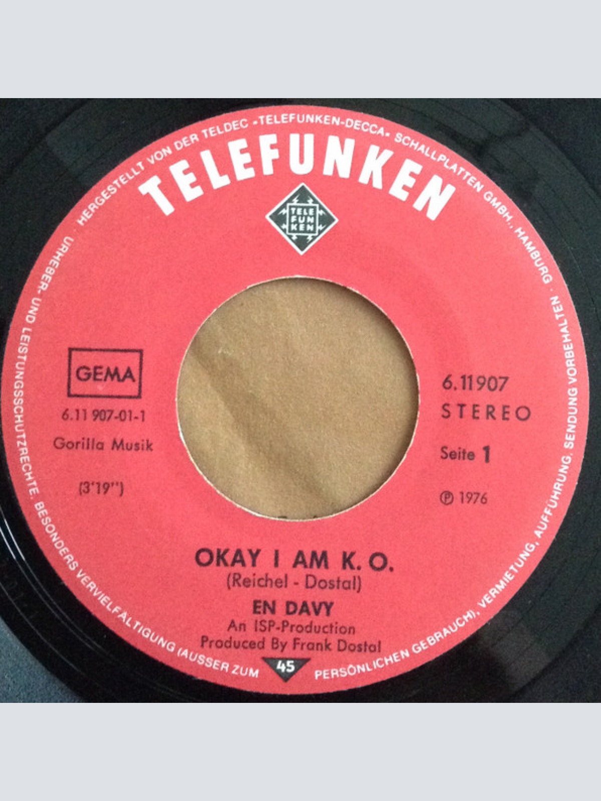 Vinyl / En Davy - Okay I Am K.O. / Going Going Gone