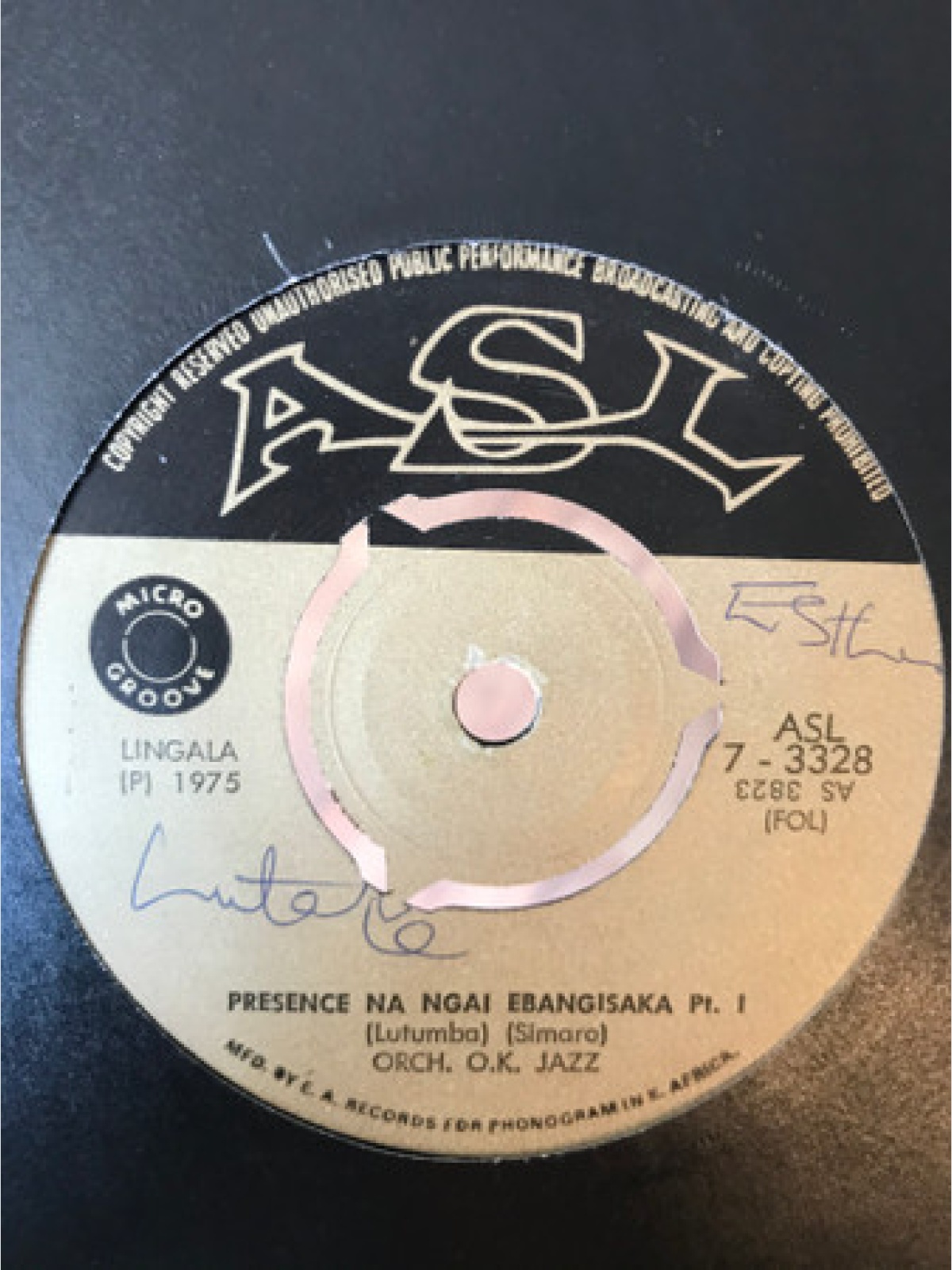 Vinyl / Orchestre T.P. O.K. Jazz* - Presence Na Ngai Ebangisaka 1 & 2