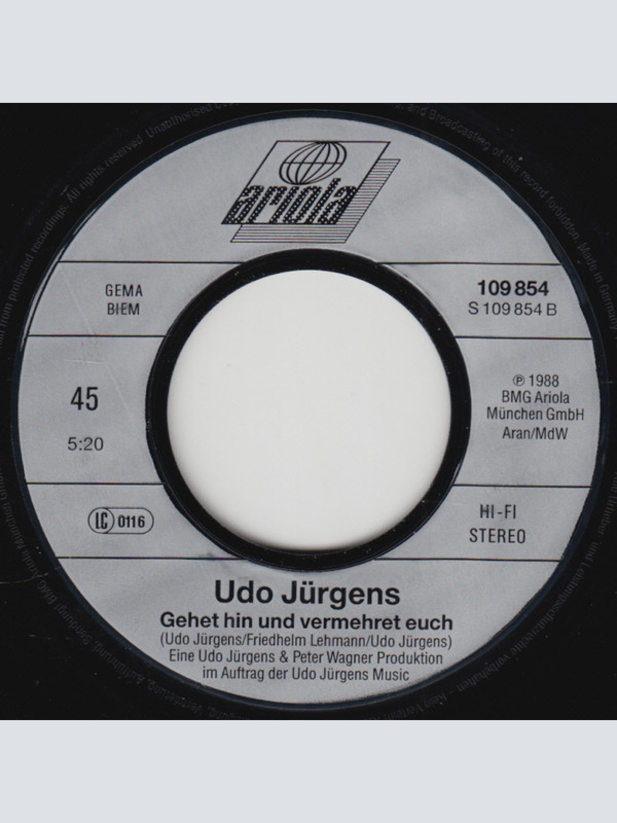 Vinyl / Udo Jürgens - Eis Zu Feuer