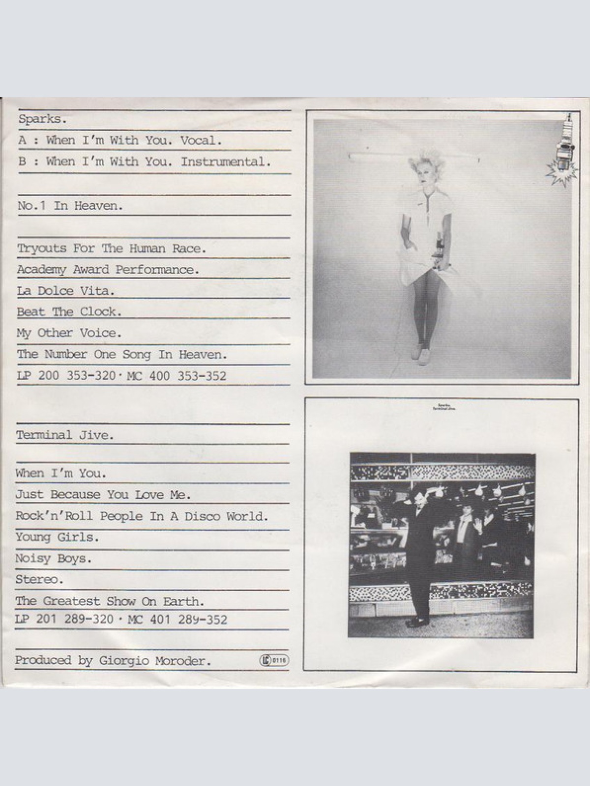 Vinyl / Sparks - When I'm With You