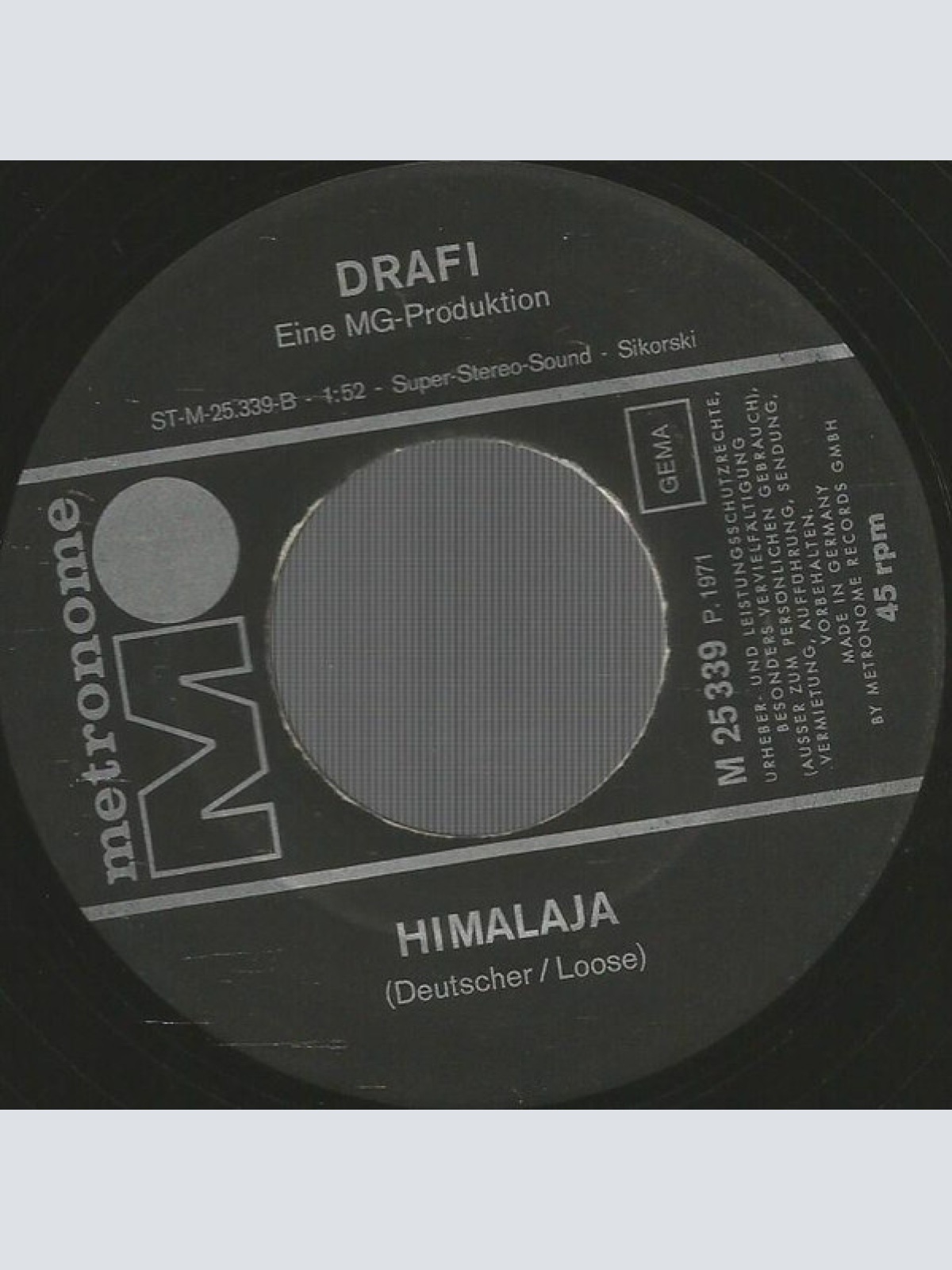 Vinyl / Drafi* - Du Und Ich