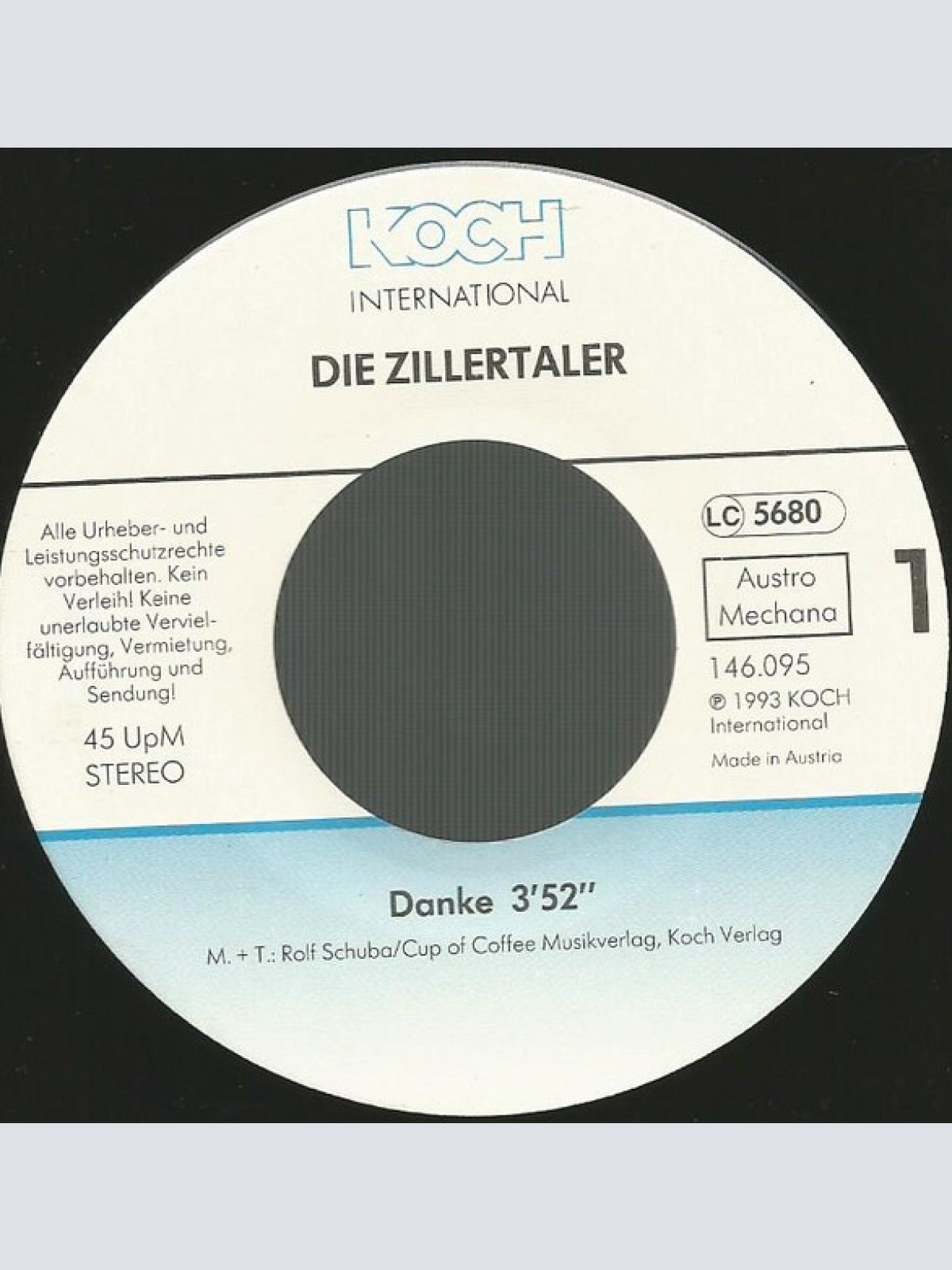 Vinyl / Die Zillertaler / Zillertaler Jodlertrio - Danke