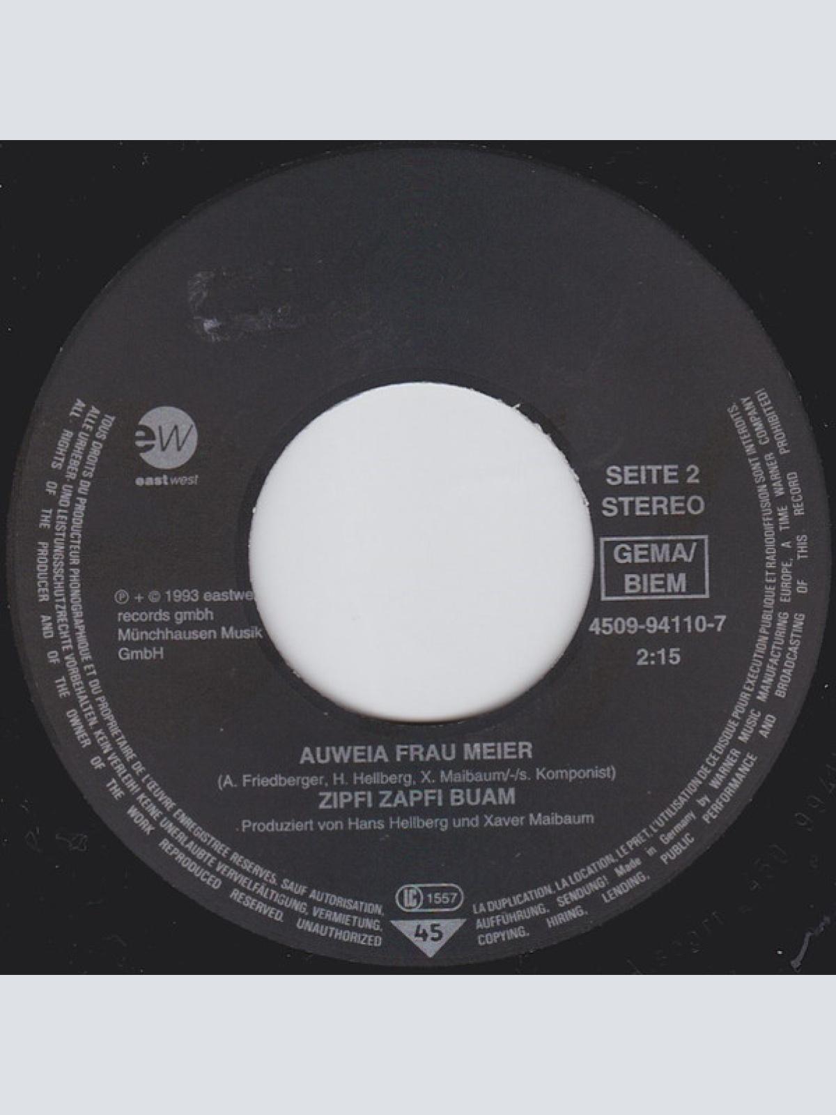 Vinyl / Zipfi Zapfi Buam - Mei Kuh Hat Rote Gummischuh'