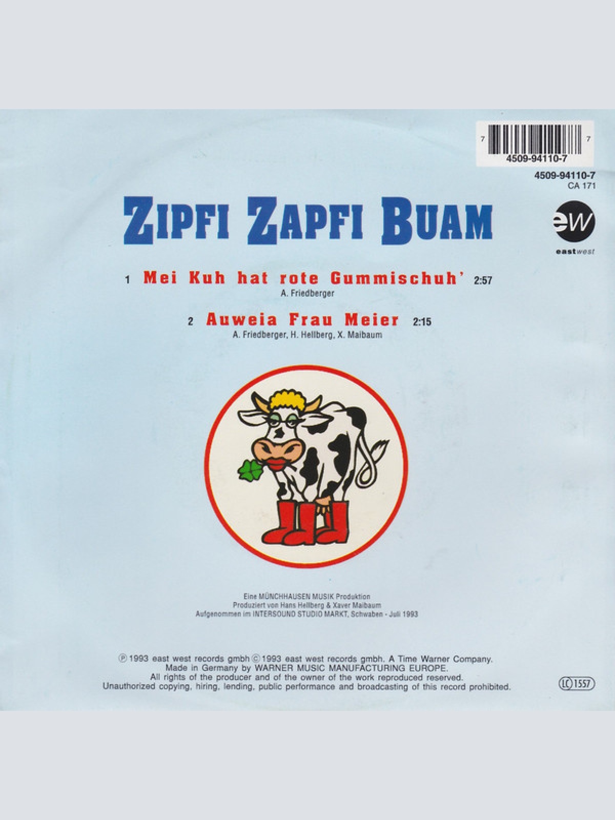 Vinyl / Zipfi Zapfi Buam - Mei Kuh Hat Rote Gummischuh'