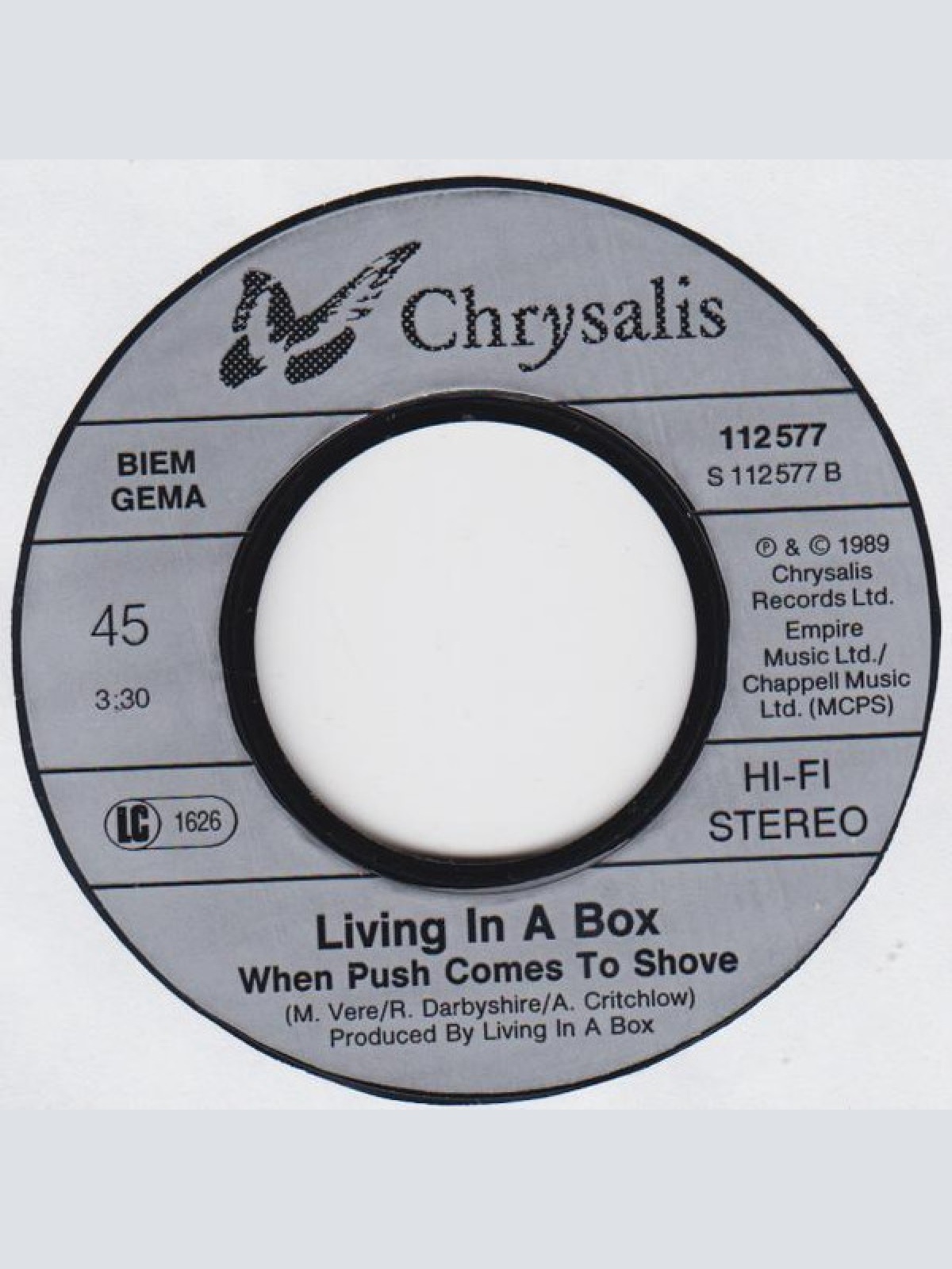 Vinyl / Living In A Box - Room In Your Heart