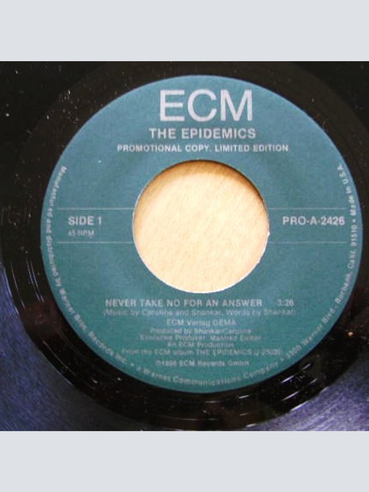 Vinyl / The Epidemics - Never Take No For An Answer / You Can Be Anything