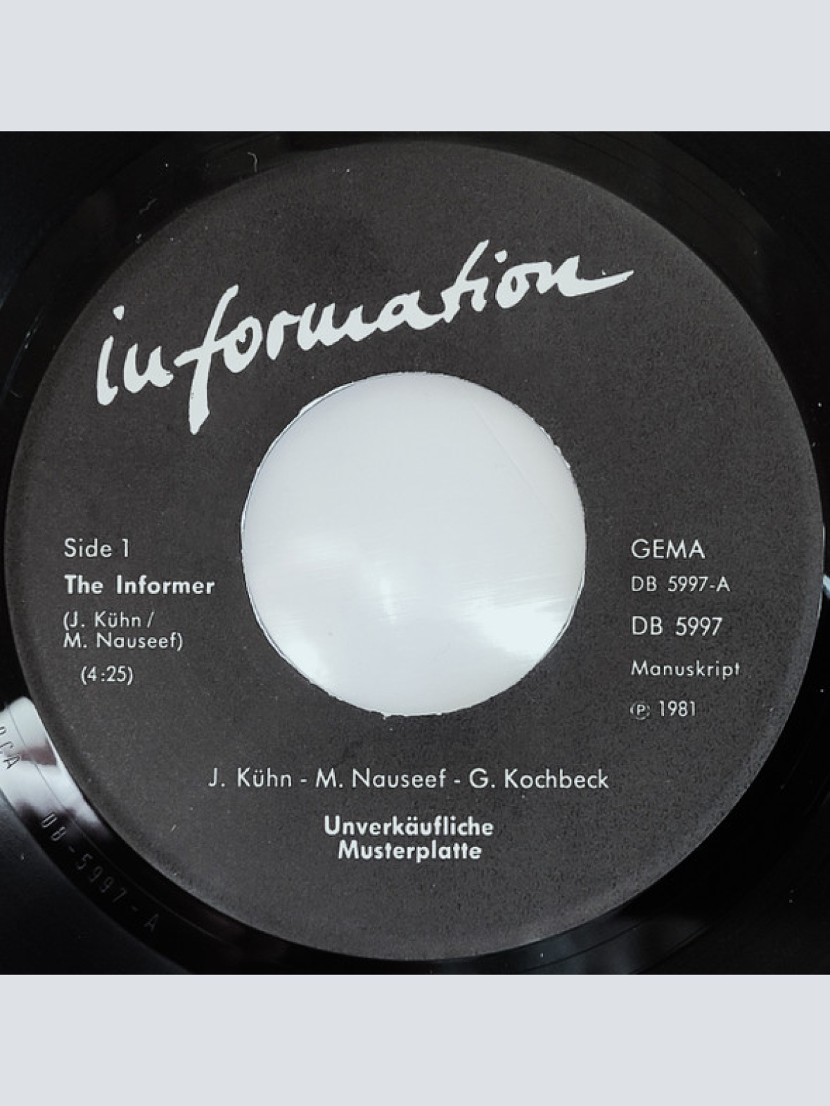 Vinyl / Information (4) - ...It's The Information You Need