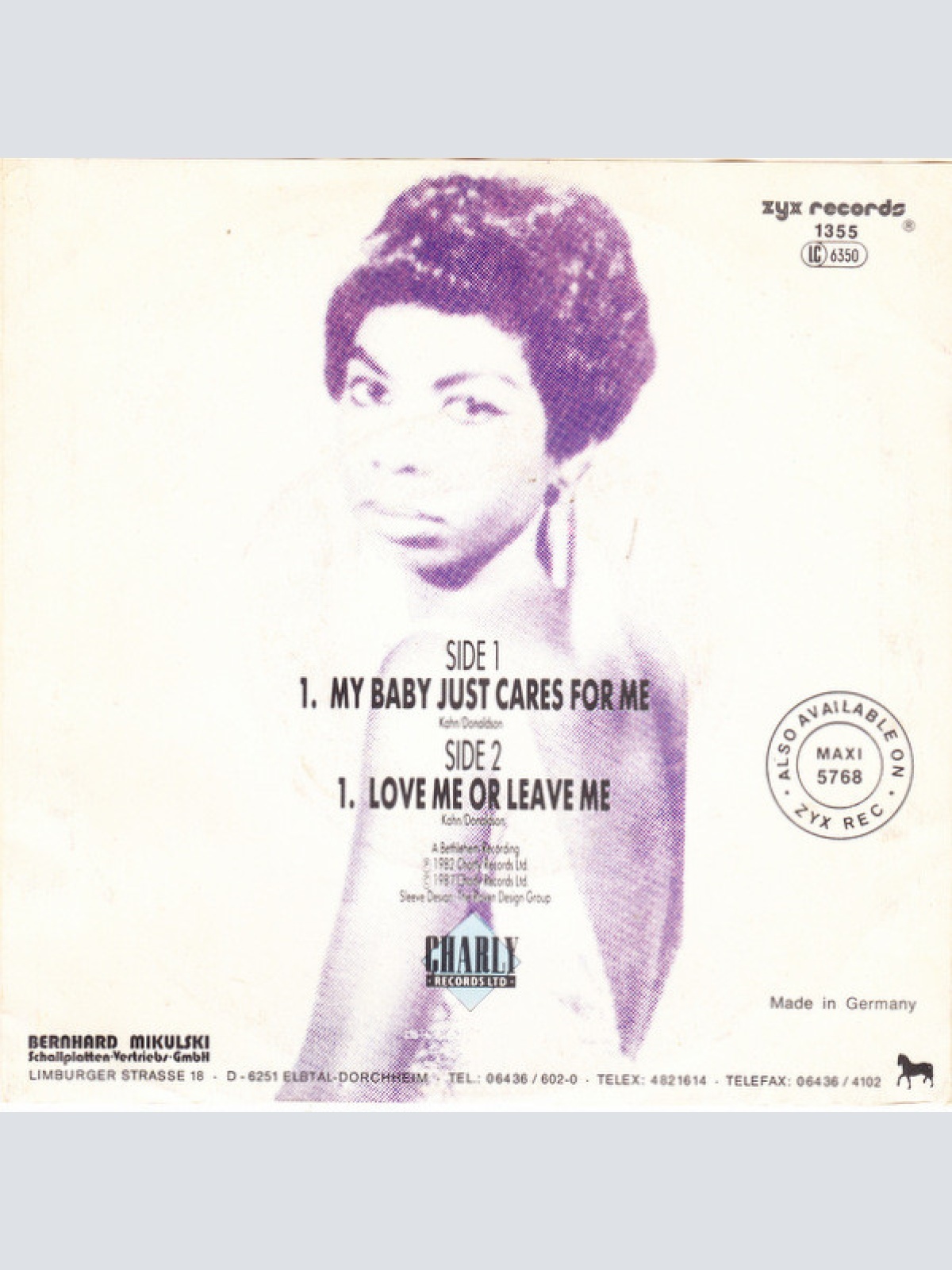 Vinyl / Nina Simone - My Baby Just Cares For Me
