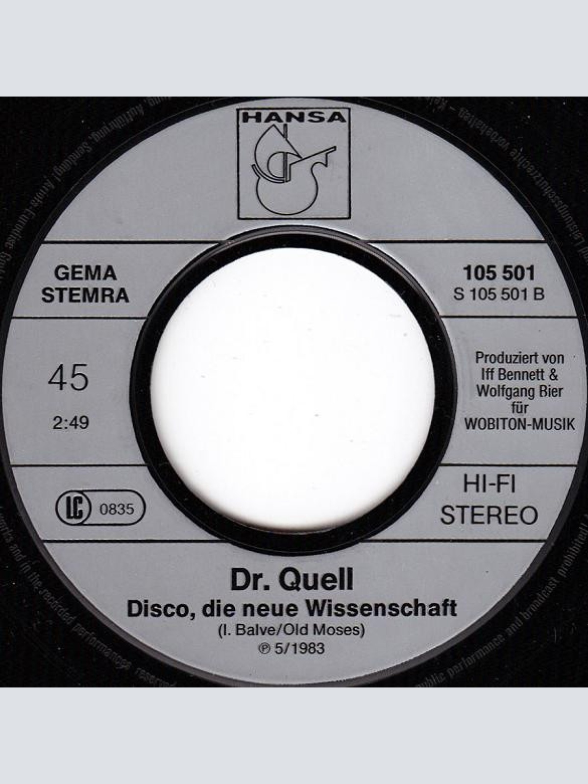 Vinyl / Dr. Quell - Universität / Disco, Die Neue Wissenschaft