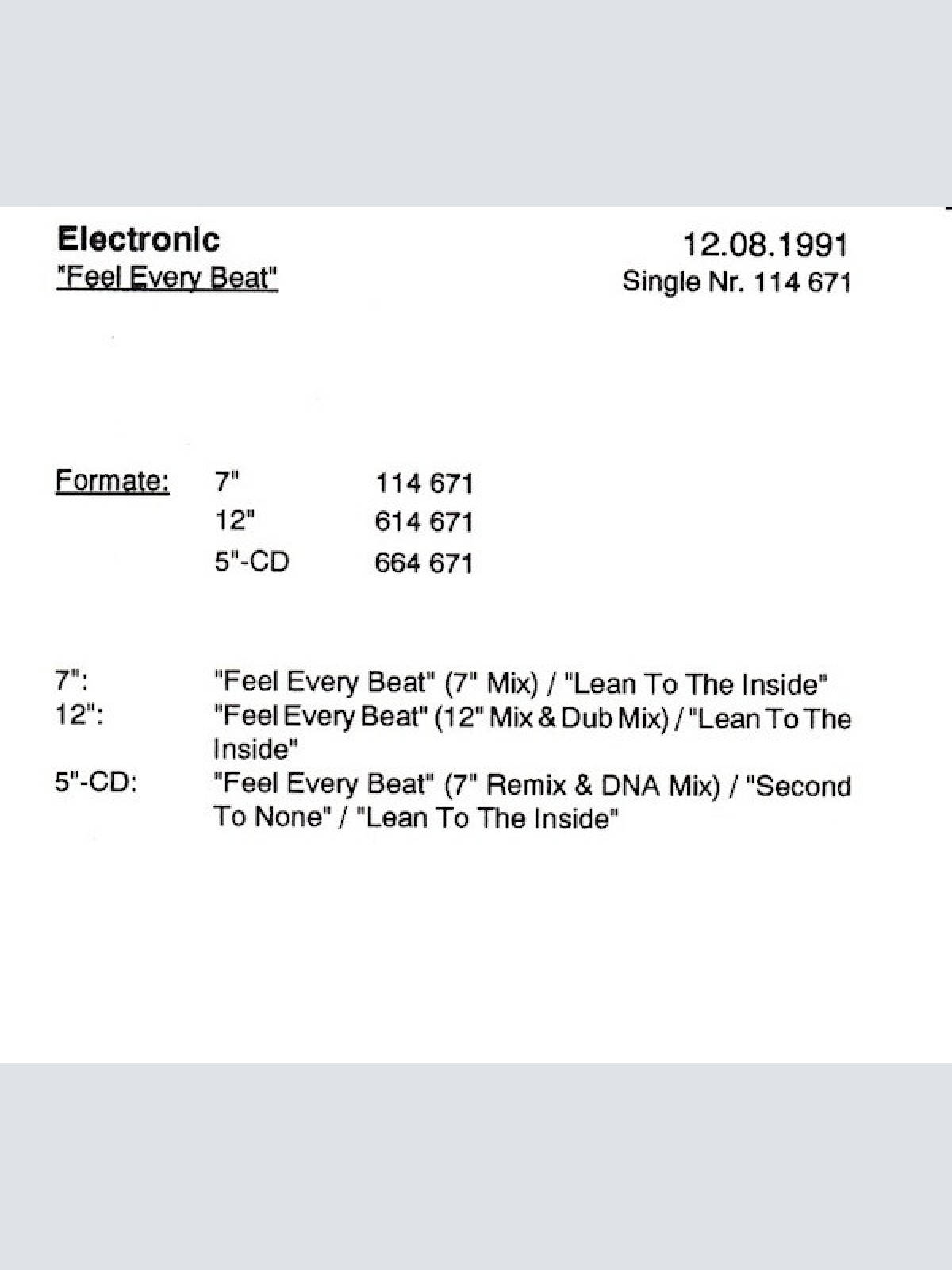 Vinyl / Electronic - Feel Every Beat