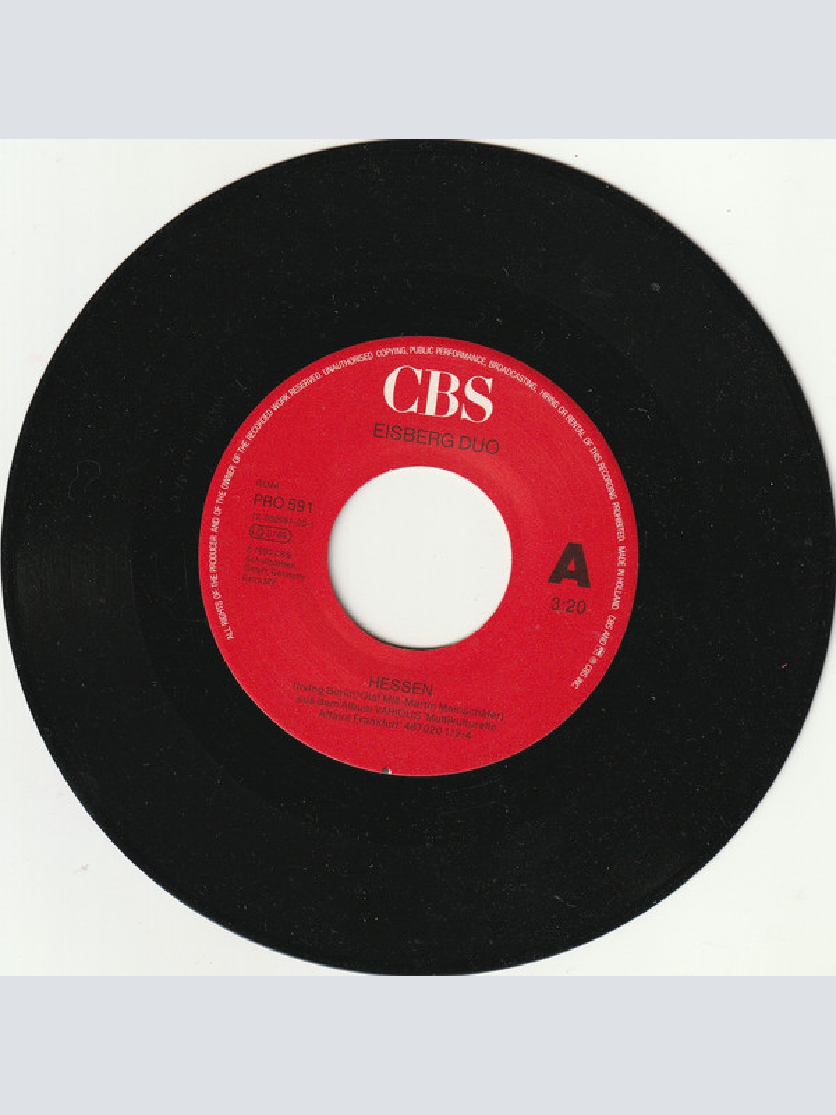 Vinyl / Eisberg Duo*, Fitzroy & Friends - Hessen / Do You Speak My Language