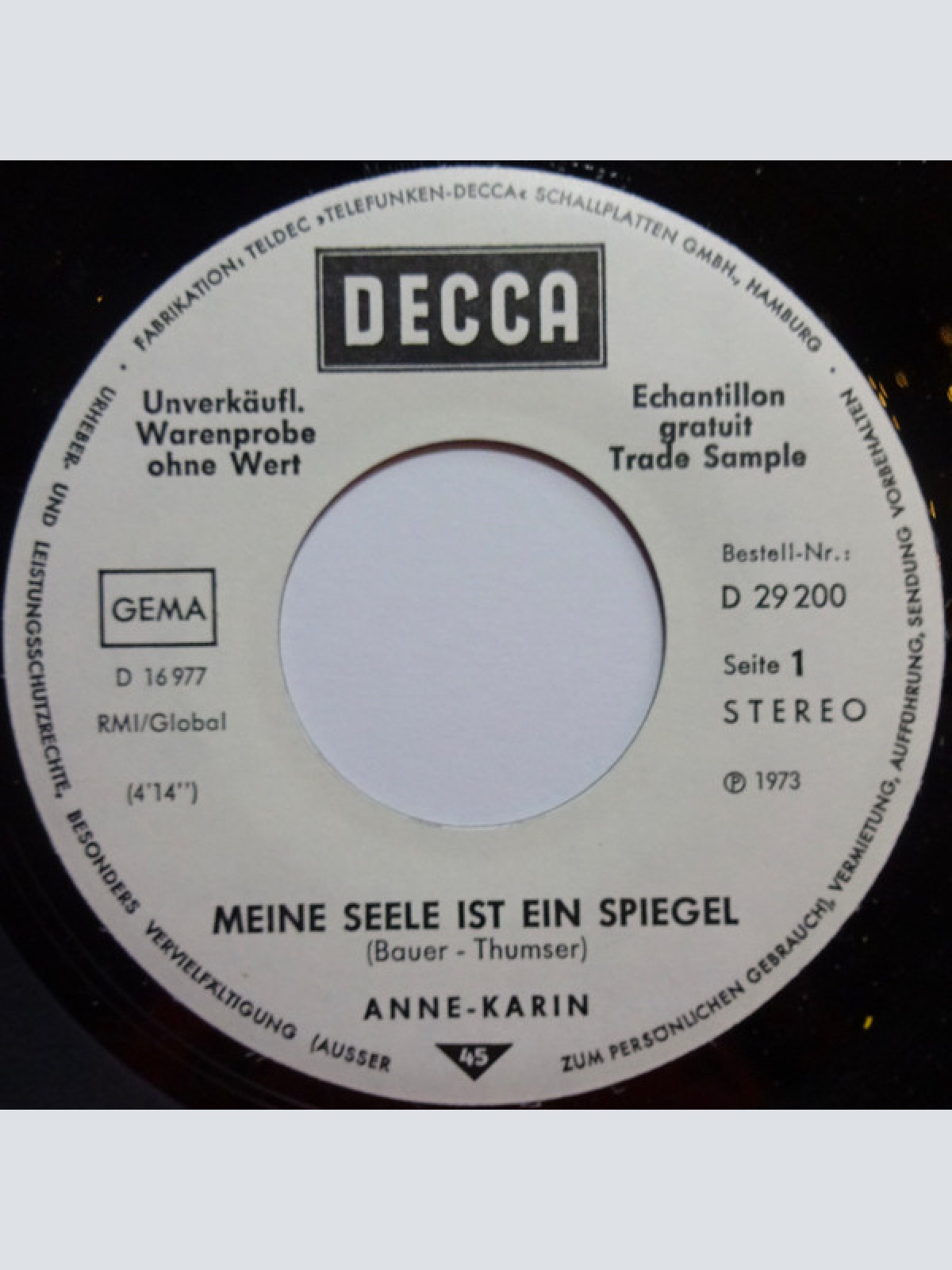 Vinyl / Anne-Karin* - Meine Seele Ist Ein Spiegel