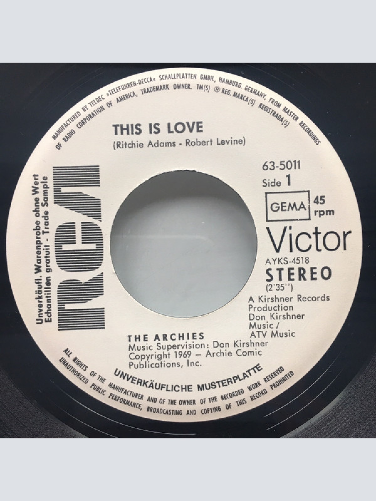 Vinyl / The Archies - This Is Love