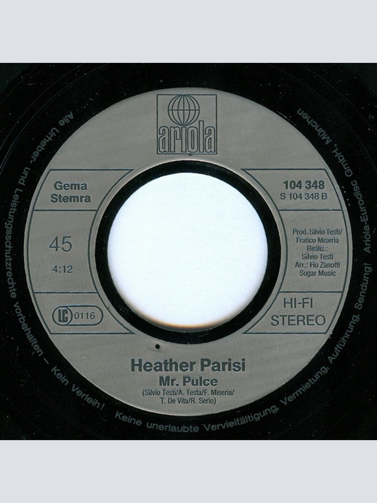 Vinyl / Heather Parisi - Cicale