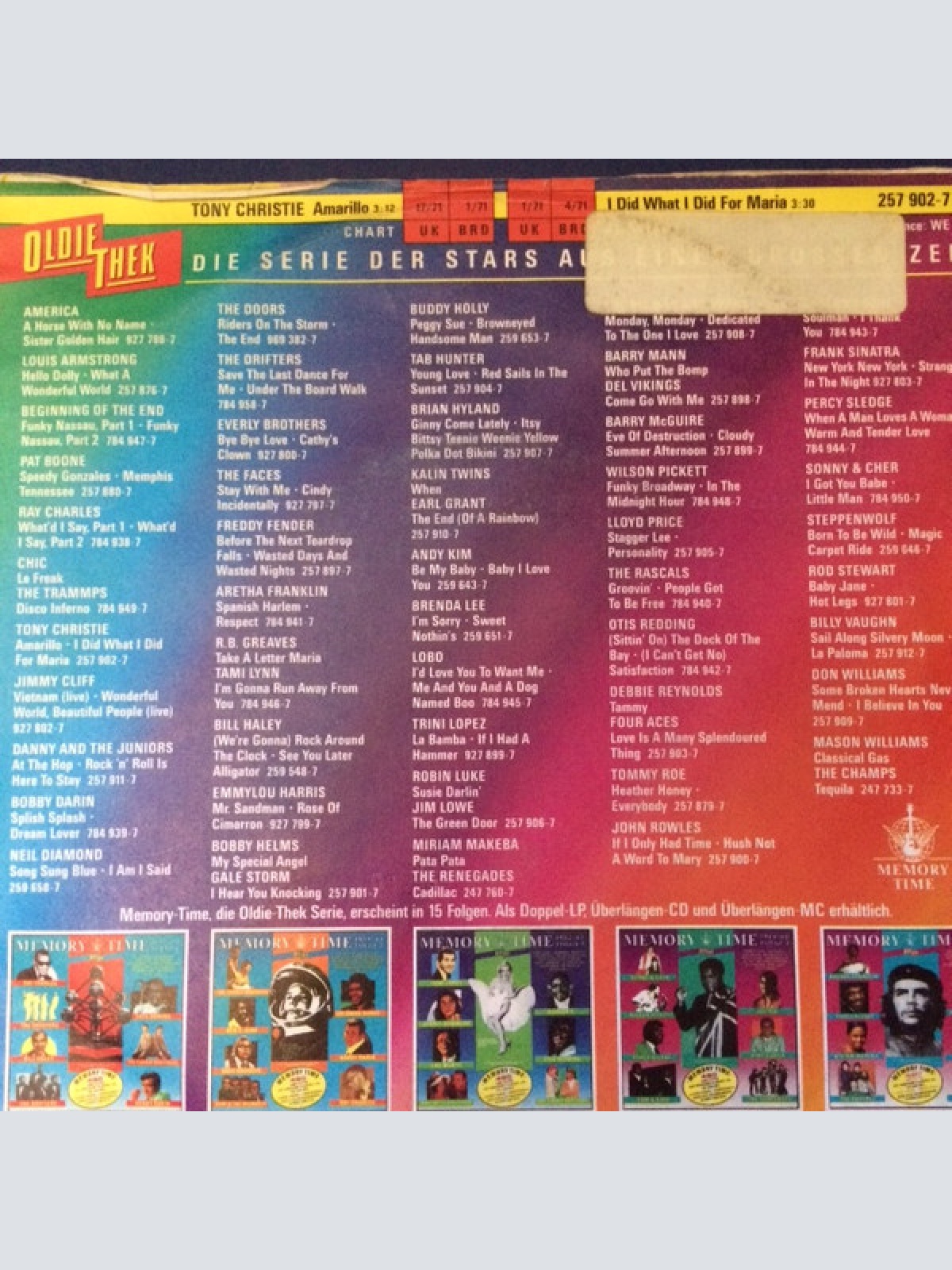 Vinyl / Tony Christie - Amarillo / I Did What i Did For Maria