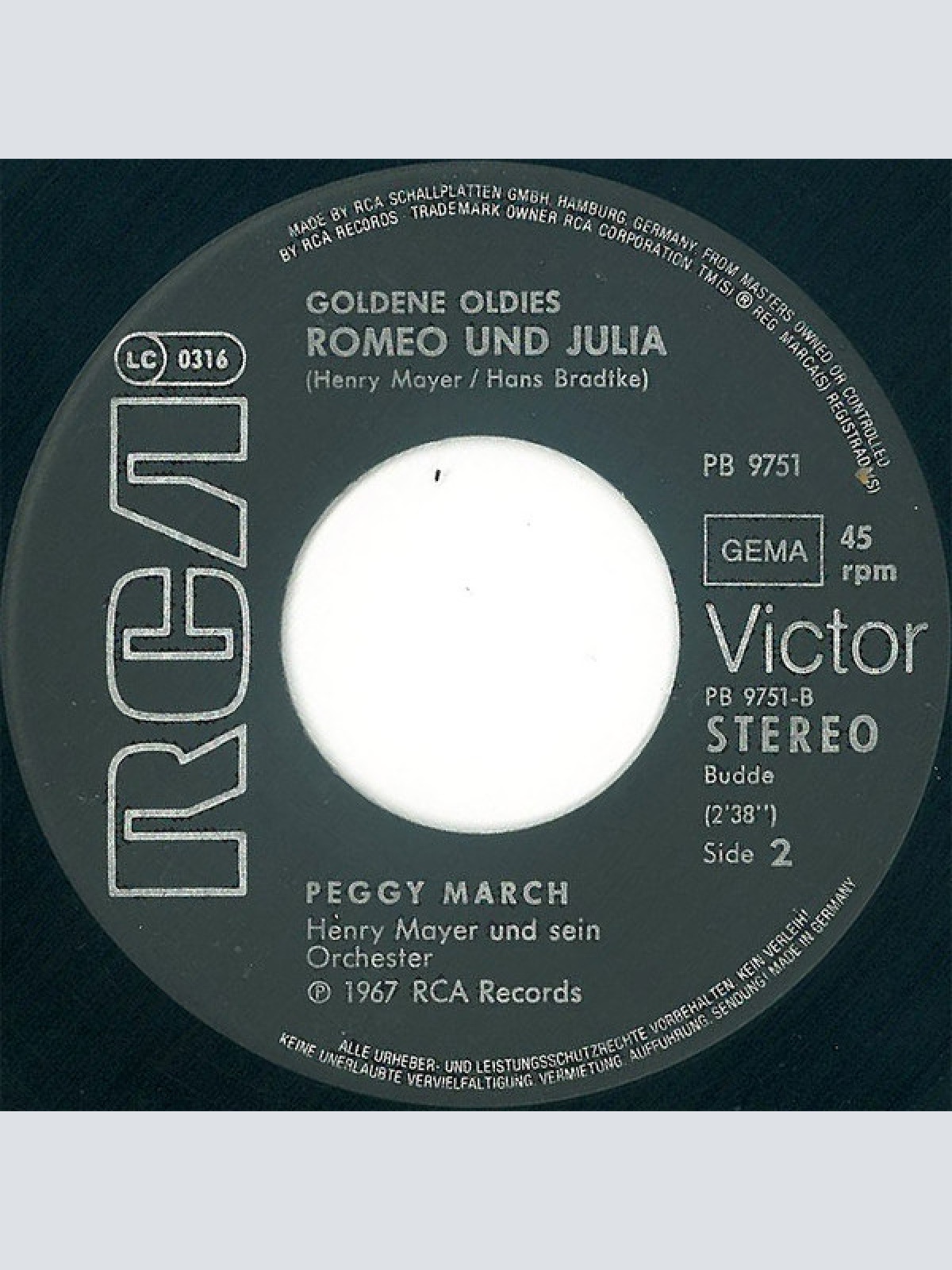 Vinyl / Peggy March - Mit 17 Hat Man Noch Träume / Romeo Und Julia