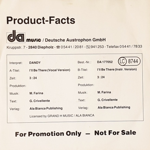 Vinyl / Dandy (2) - I'll Be There