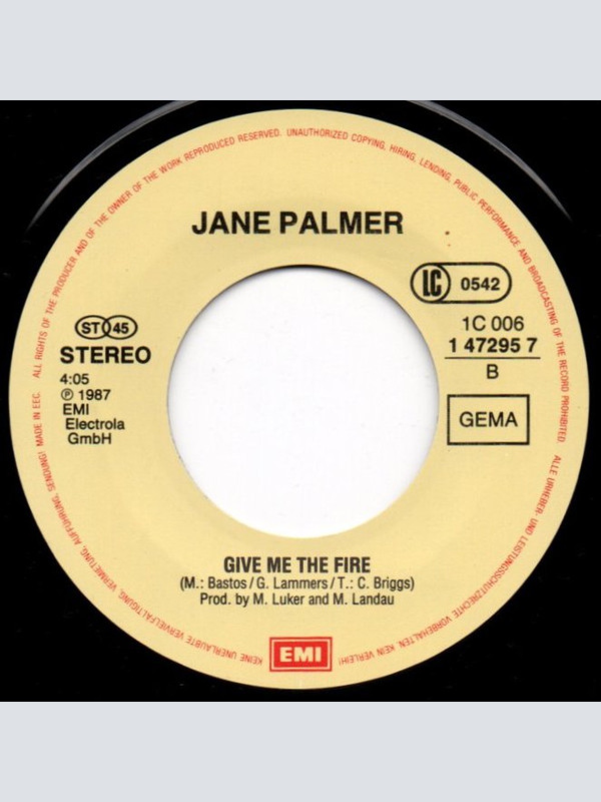 Vinyl / Jane Palmer - Passion & Pain