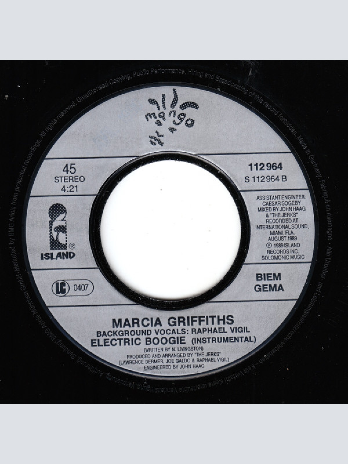 Vinyl / Marcia Griffiths - Electric Boogie (Radio Mix)