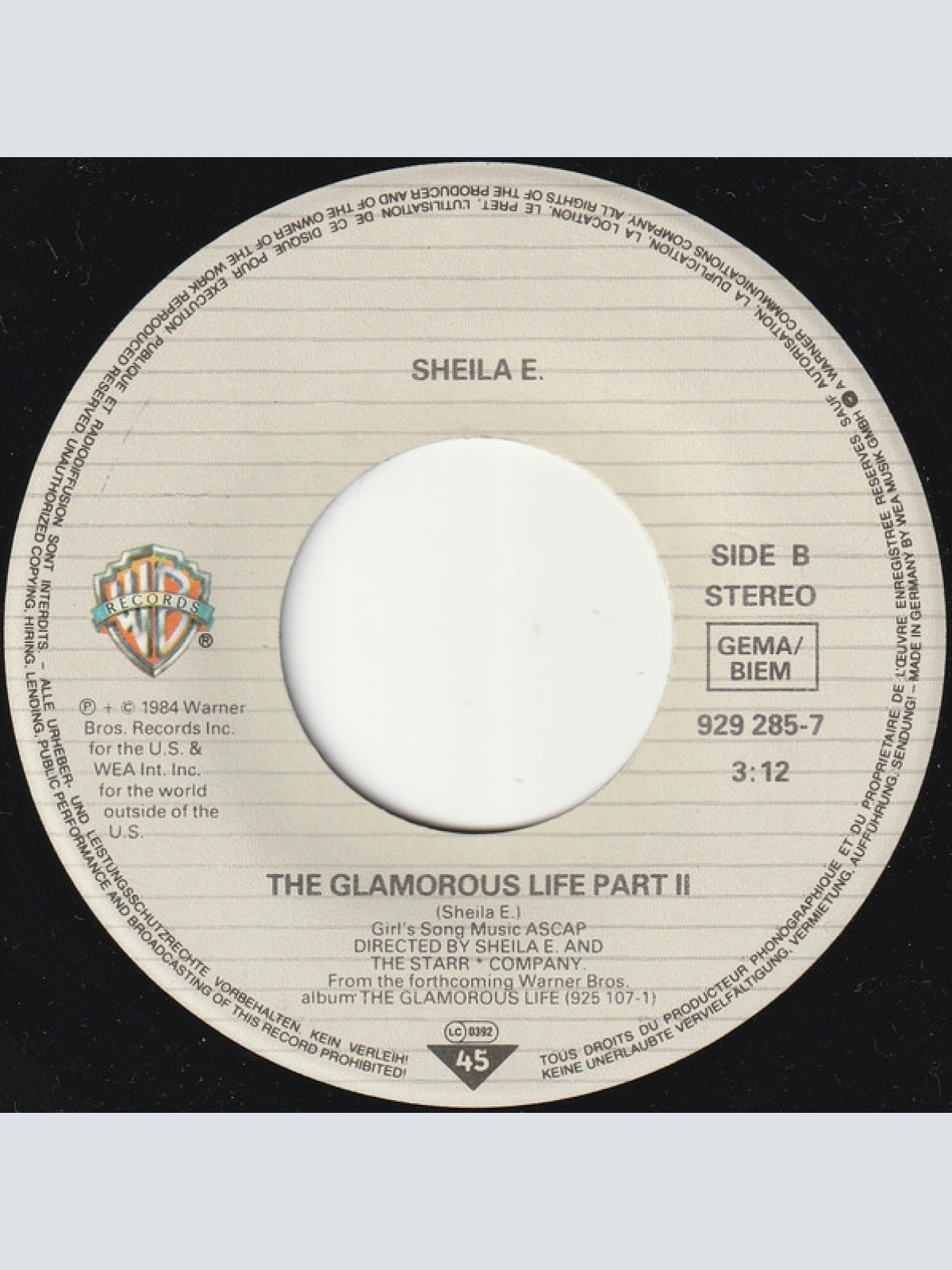 Vinyl / Sheila E. - The Glamorous Life