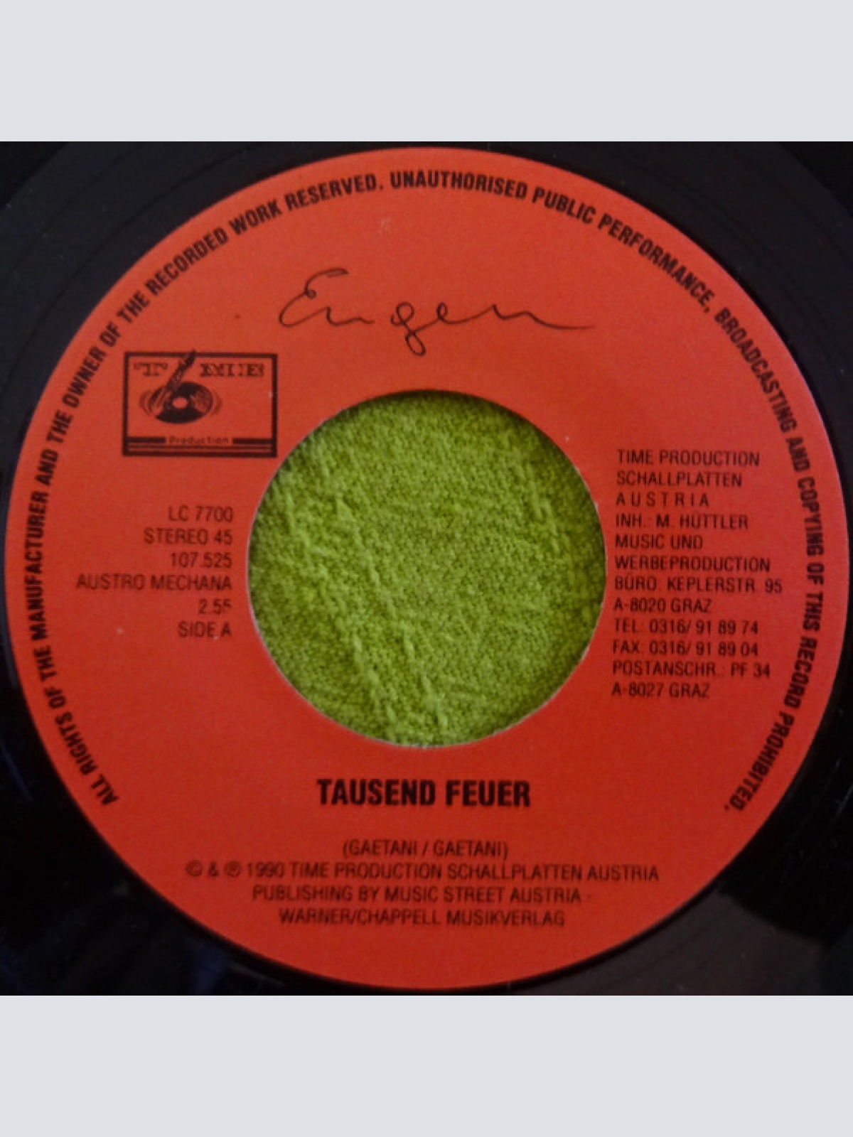 Vinyl / Eugen* - Tausend Feuer