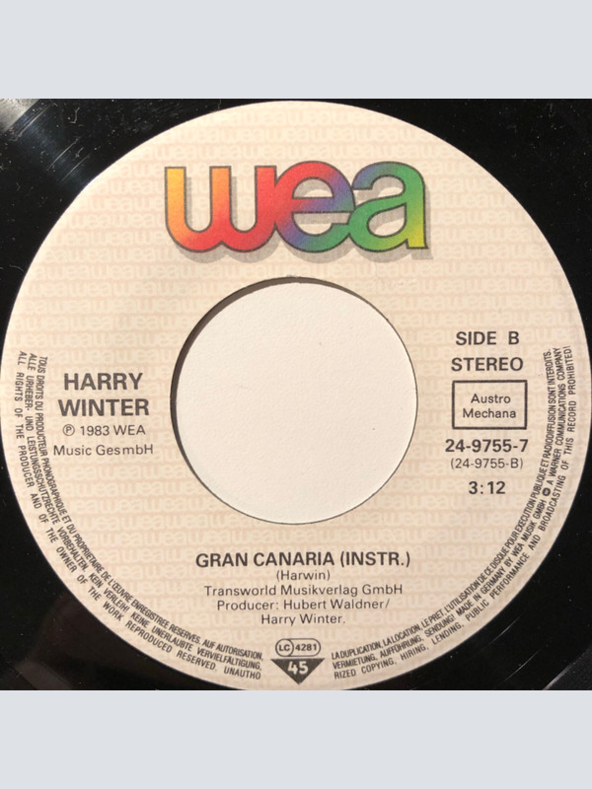 Vinyl / Harry Winter - Gran Canaria