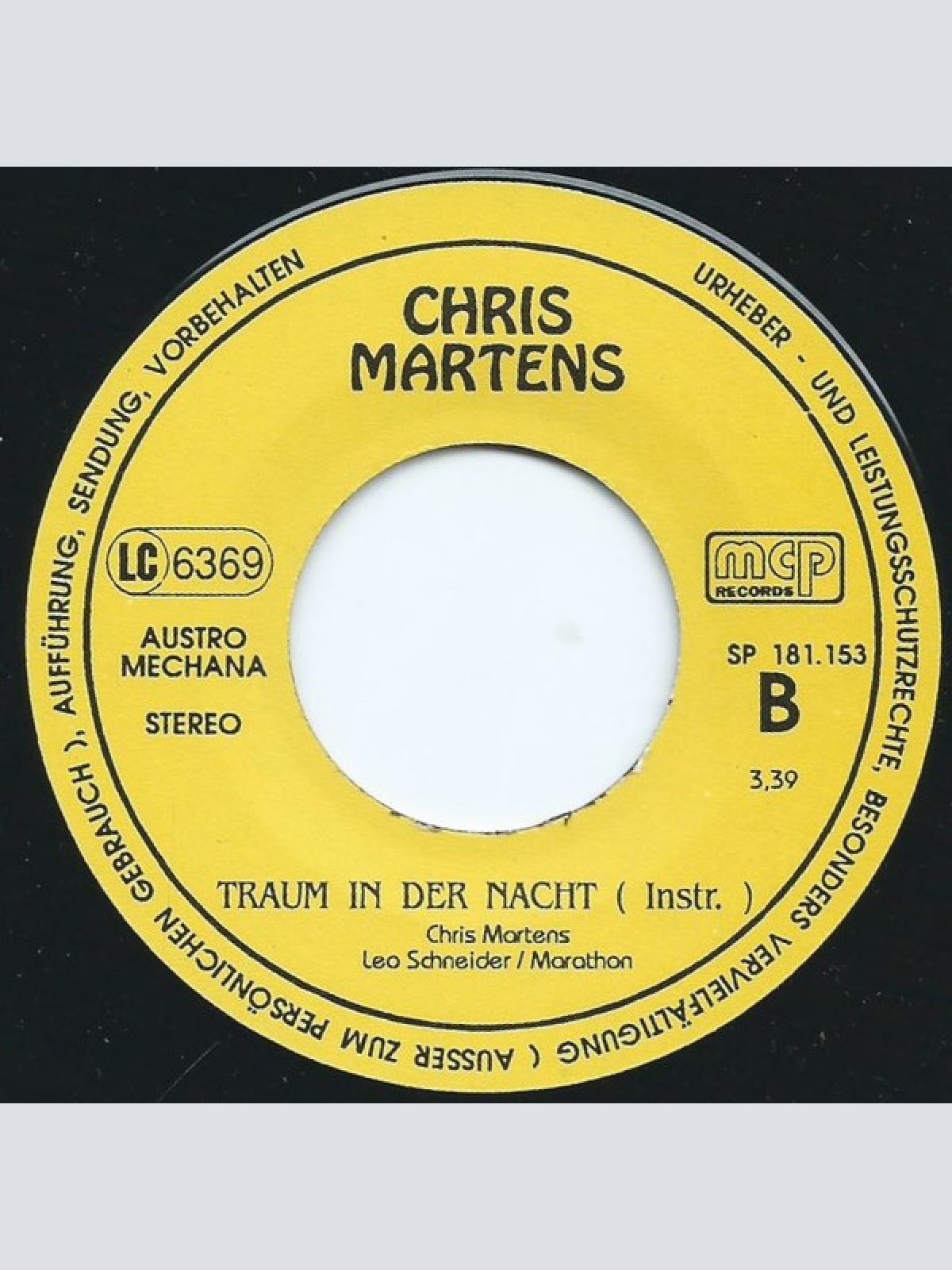 Vinyl / Chris Martens - Traum in der Nacht