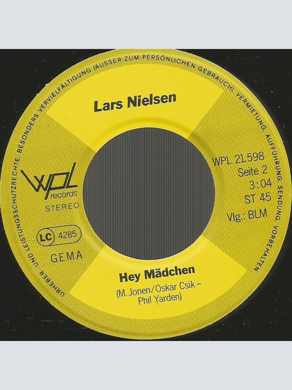 Vinyl / Lars Nielsen (7) - Ist Es So Schwer Mich Zu Verstehen